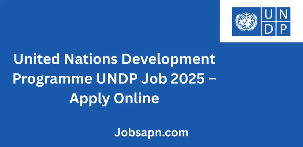 United Nations Development Programme UNDP Job 2025 Apply Online